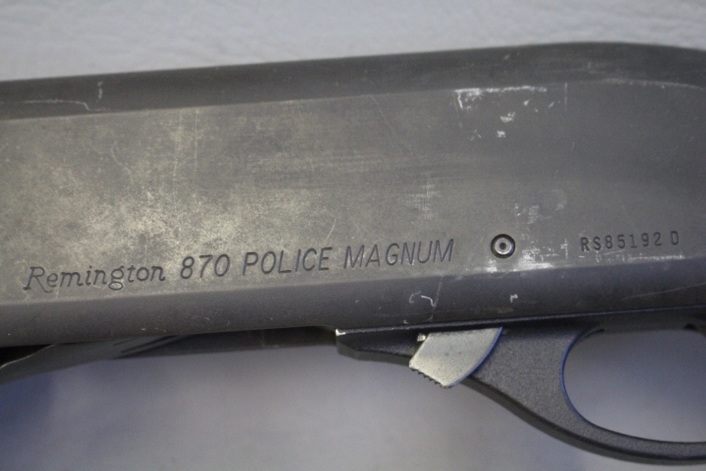 **POLICE TRADE** REMINGTON ARMS CO. 870 POLICE MAGNUM 12 GA RIFLE SIGHT POLYMER STOCK